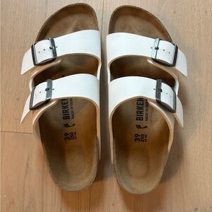 Birkenstock Classic White Buckle Sandals